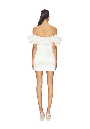 Susanna Chow Sasha Ruffle Dress in White. Size 4. Also in 0, 8.