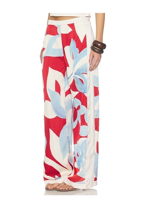 SEVEN WONDERS Amoree Wide Leg Palazzo Pant in Red, Baby Blue. Size S. Also in XS, L, XL.
