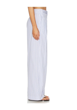 Rag & Bone Chappell Stripe Poplin Pant in Baby Blue. Size 0. Also in 2, 6.
