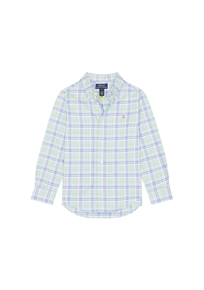 Polo Ralph Lauren Long Sleeve Performance Oxford Sport Shirt in Blue. Size 5. Also in 6.