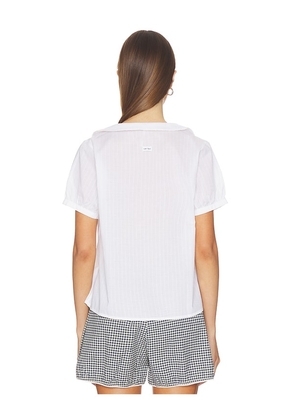 RAT BOI Puff Sleeve Button Down in White. Size S. Also in L, M, XL, XS, XXL.
