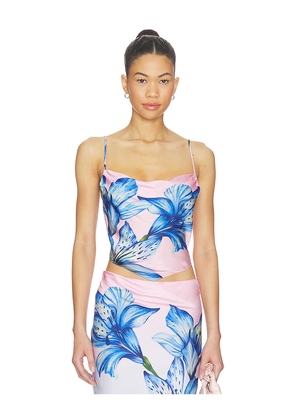 ROCOCO SAND Cowl Neck Top in Blue,Pink. Size S. Also in XS, M, L, XL, XXL.