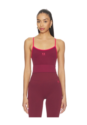 P.E Nation Release Seamless Tank Top in Burgundy. Size S. Also in XS, M.