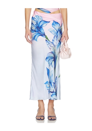 ROCOCO SAND Midi Skirt in Blue,Pink. Size S. Also in XS, M, L, XL, XXL.