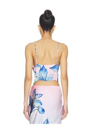 ROCOCO SAND Cowl Neck Top in Blue,Pink. Size S. Also in XXS, XS, M, L, XXL.