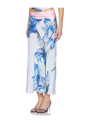 ROCOCO SAND Midi Skirt in Blue,Pink. Size S. Also in XXS, XS, M, L, XXL.