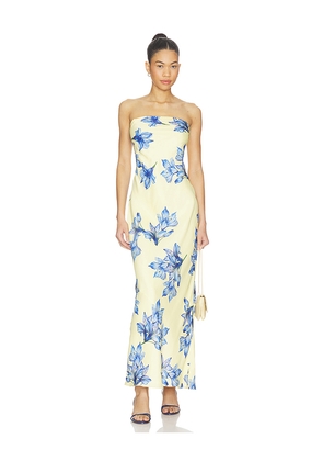 ROCOCO SAND Strapless Maxi Dress in Yellow. Size S. Also in XXS, XS, M, L, XL, XXL.