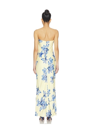 ROCOCO SAND Strapless Maxi Dress in Yellow. Size S. Also in XXS, XS, M, L, XL, XXL.