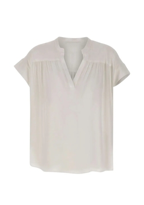 kaos gathered flared blouse - White