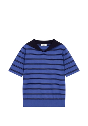 TOMBOY striped sailor-collar T-shirt - Blue