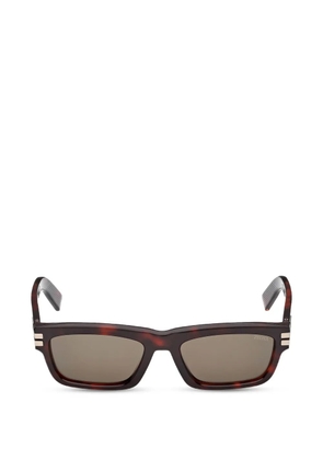 Zegna rectangle-frame sunglasses - Brown