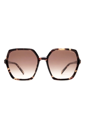 Police Swan 3 geometric-frame sunglasses - Brown