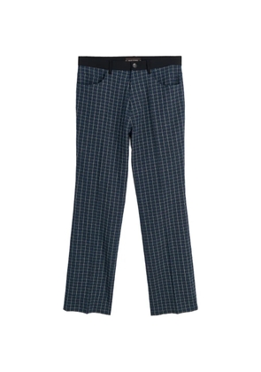 Wales Bonner London check-pattern trousers - Blue