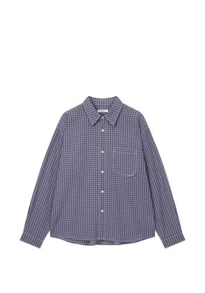 TOMBOY checkered chest-pocket shirt - Blue