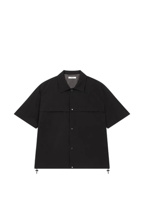 TOMBOY drawstring-hem short-sleeve shirt - Black