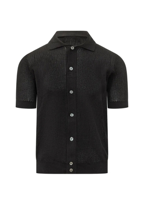Filippo De Laurentiis rice-grain knit-shirt - Black