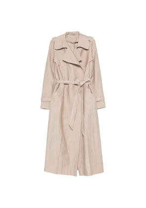 Tagliatore belted storm-flap coat - Neutrals