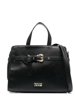 Versace Jeans Couture logo-plaque tote bag - Black