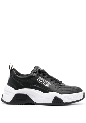 Versace Jeans Couture logo-print round-toe sneakers - Black