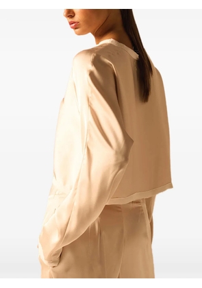 JBQ raw-cut cropped top - Neutrals