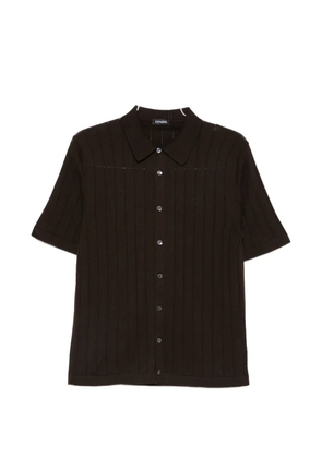 Cenere GB ribbed short-sleeves shirt - Brown