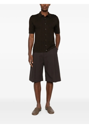 Cenere GB ribbed short-sleeves shirt - Brown