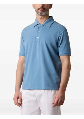 Brooks Brothers washed cotton-pique polo shirt - Blue