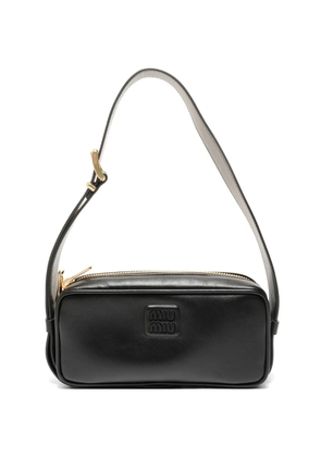 Miu Miu Pre-Owned 2020s embossed logo shoulder bag - Black