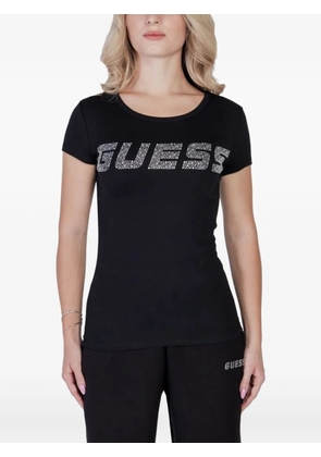 GUESS USA rhinestone-embellished T-shirt - Black