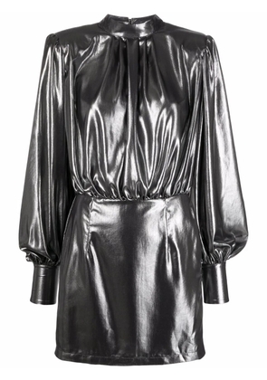 Blanca Vita Abelia puff-sleeve mini dress - Silver