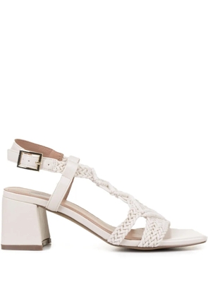 Bibi Lou braided-leather block-heel sandals - White