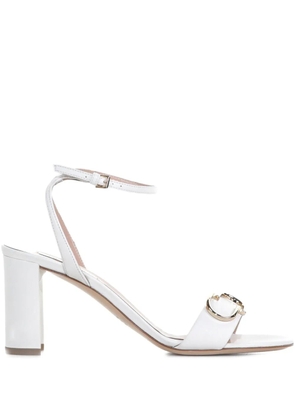 Ninalilou buckle-detail block-heel sandals - White