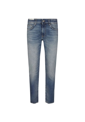 PT Torino faded-effect whiskered jeans - Blue
