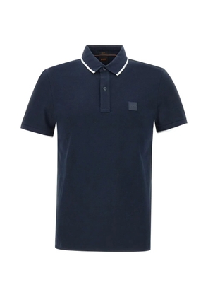 BOSS Passerti logo-patch polo shirt - Blue