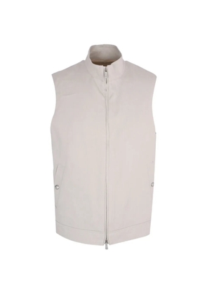 Eleventy zip-up linen gilet - White
