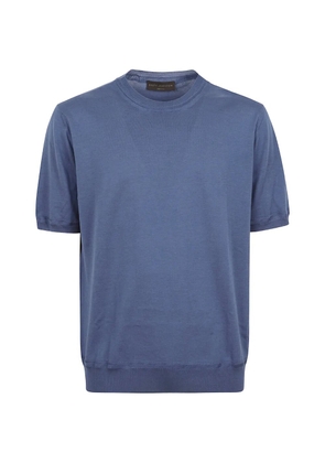 Brett Johnson fine-knit T-shirt - Blue
