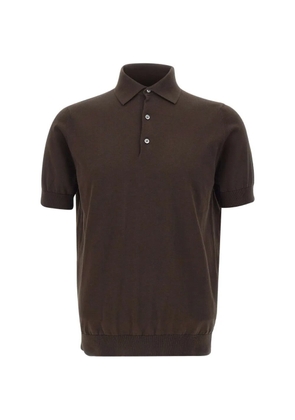 Filippo De Laurentiis knitted polo shirt - Brown