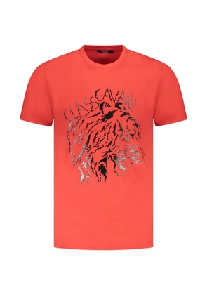 Cavalli Class tiger-print cotton T-shirt - Red