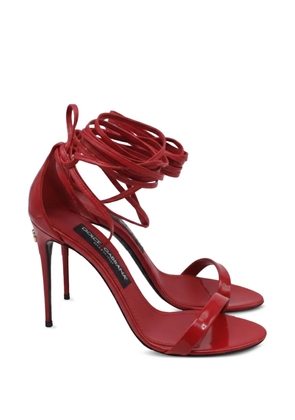 Dolce & Gabbana Pre-Owned wrap around leather sandals - Red