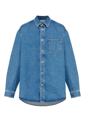 LOEWE pocket embroidered shirt - Blue
