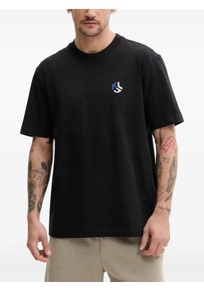 Karl Lagerfeld Jeans logo-embroidered T-shirt - Black