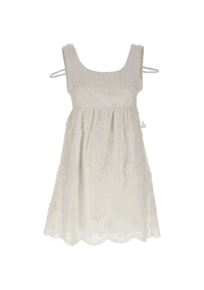 The Garment Fleur Bra embroidered mini dress - Neutrals