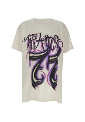 The Attico logo-print T-shirt - Neutrals