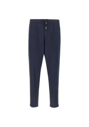 Perfection drawstring-waistband tapered trousers - Blue