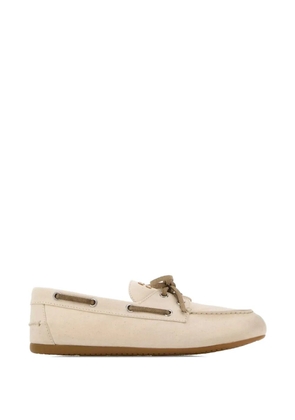 Miu Miu lace-up boat shoes - Neutrals