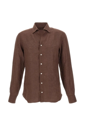 Barba Culto linen shirt - Brown