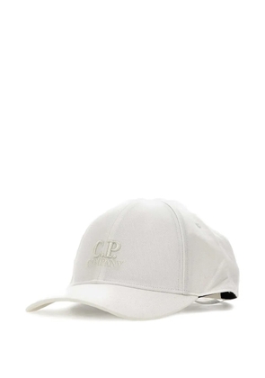 C.P. Company logo-embroidered cotton baseball cap - White