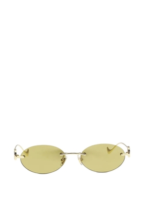 Valentino Garavani VLogo oval-frame sunglasses - Gold