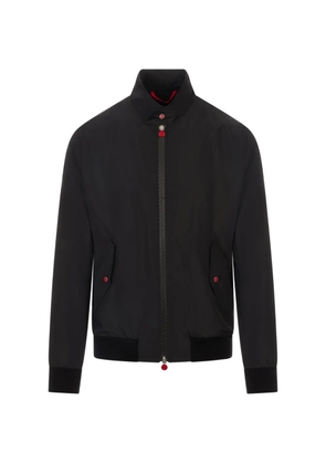 Kiton high-neck zip-up bomber jacket - Black