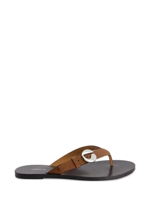 Coperni lizard-effect buckle sandals - Brown